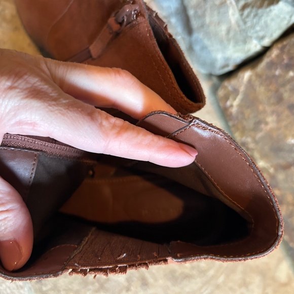 Red violet wedge booties - Picture 5 of 5